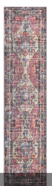 MAAHRU COLLECTION 2' x 7'10" WASHABLE RUNNER (POLYESTER)