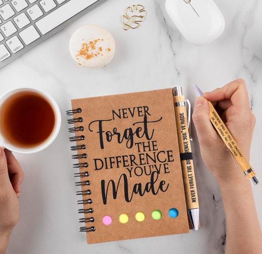 APPRECIATION INSPIRATIONAL NOTEBOOK W/STICKY NOTES & PEN - ASSORTED