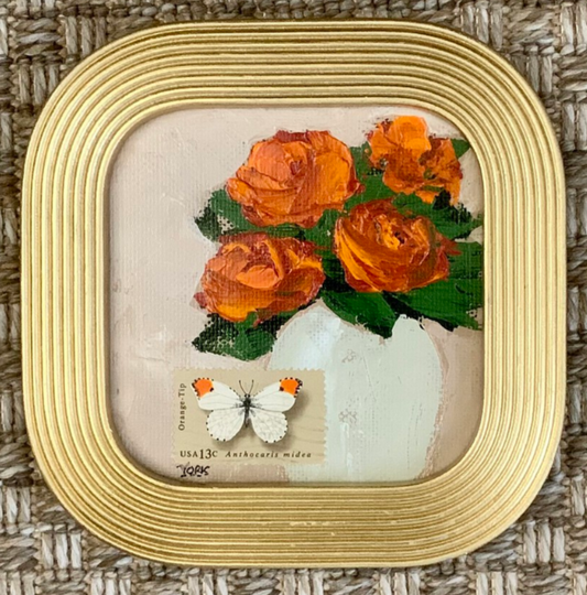RON YORK "GOING POSTAL" SERIES - BUTTERFLY COLLECTION 4" x 4"