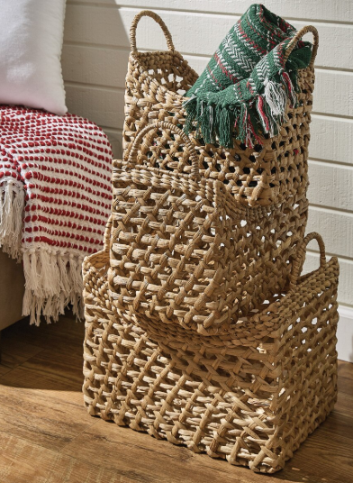 WATER HYACINTH BASKETS - ASSORTED