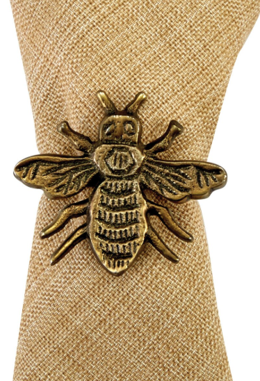 BEE NAPKIN RING - BRASS FINISH