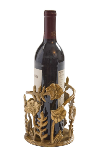 BLOOMINGTON WINE CADDY/CANDLE HOLDER - BRASS