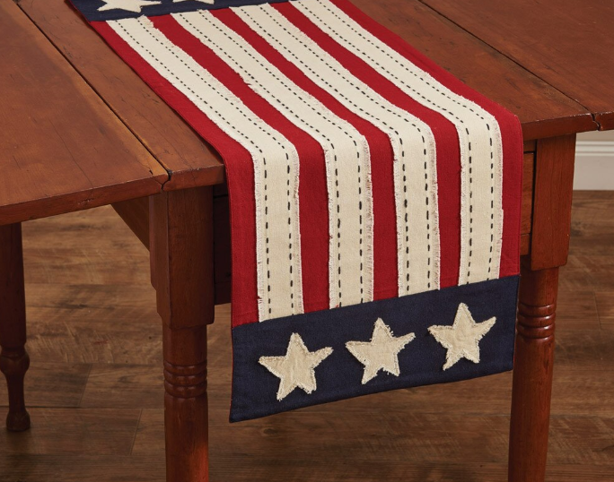 STAR SPANGLED TABLE RUNNER, PLACEMAT AND NAPKINS