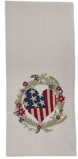 4TH OF JULY EMBROIDERED DISHTOWELS - ASSORTED
