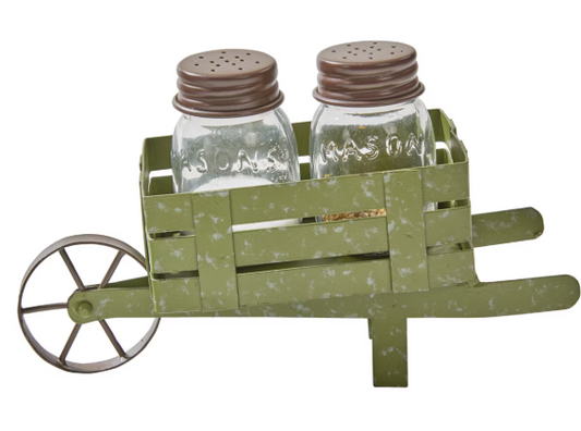 WHEELBARROW SALT AND PEPPER CADDY