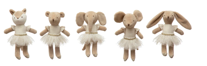 PLUSH BALLERINA ANIMALS - ASSORTED