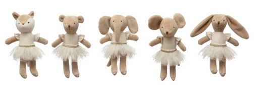 PLUSH BALLERINA ANIMALS - ASSORTED