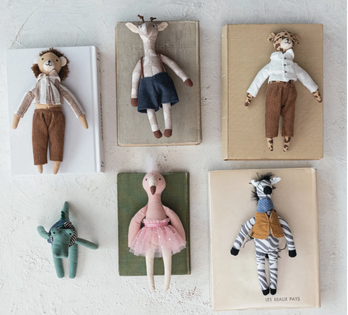 ZOO ANIMAL DOLLS - ASSORTED