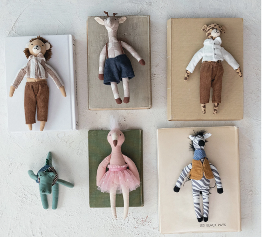 ZOO ANIMAL DOLLS - ASSORTED