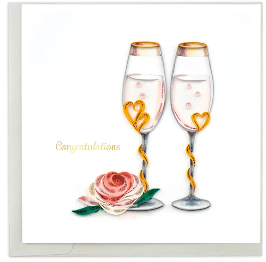 QUILLING CARD GREETING CARDS - ASSORTED (BLANK INSIDE)