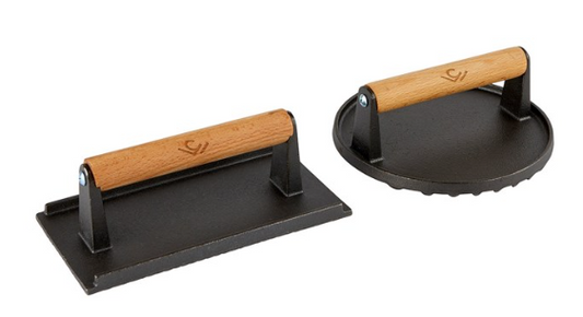 CAST IRON BURGER PRESS KIT