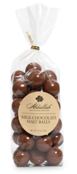 ABDALLAH CANDIES - MILK CHOCOLATE MALTED MILK BALLS 7.5oz