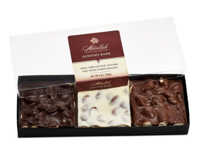 ABDALLAH CANDIES - ALMOND BARK (WHITE/MILK/DARK) 8oz.