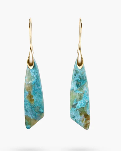 CAPE DIABLO - EARRINGS - HEAVENLY AMAZONITE HOOK EARRINGS