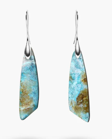 CAPE DIABLO - EARRINGS - HEAVENLY AMAZONITE HOOK EARRINGS