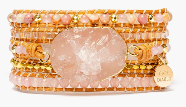 CAPE DIABLO - BRACELETS - GOLDEN ROSE QUARTZ WRAP