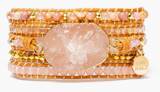 CAPE DIABLO - BRACELETS - GOLDEN ROSE QUARTZ WRAP