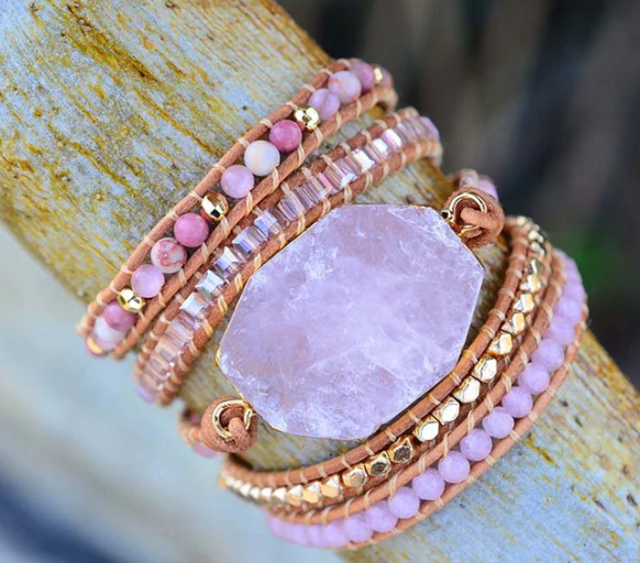 CAPE DIABLO - BRACELETS - GOLDEN ROSE QUARTZ WRAP
