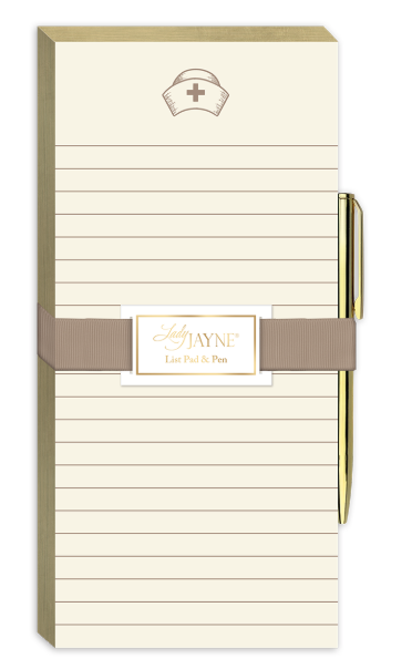 LADY JAYNE NURSE ICON HAT MAGNETIC LIST PAD W/PEN