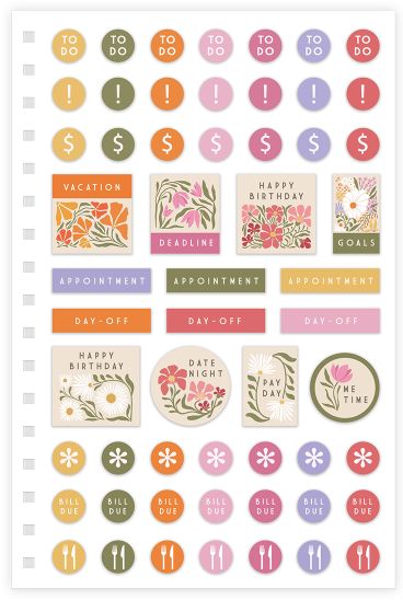 LADY JAYNE FLOWER MARKET WILDFLOWERS UNDATED PLANNER