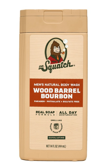 DR SQUATCH 14oz BODY WASH - WOOD BARREL BOURBON
