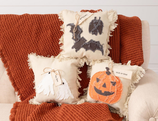 RAGGEDY HALLOWEEN MINI PILLOWS - ASSORTED