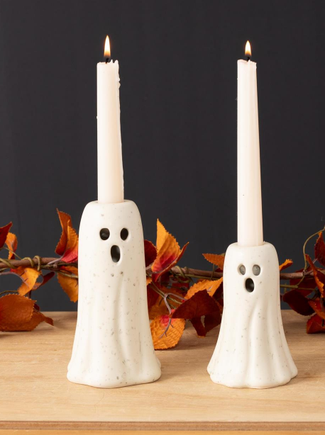 GHOST CANDLE HOLDERS - SET OF 2