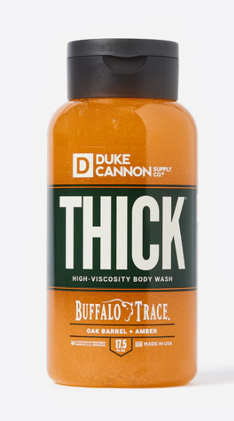 DUKE CANNON SUPPLY CO. - THICK HIGH-VISCOSITY BODY WASH - BUFFALO TRACE OAK BARREL-AMBER