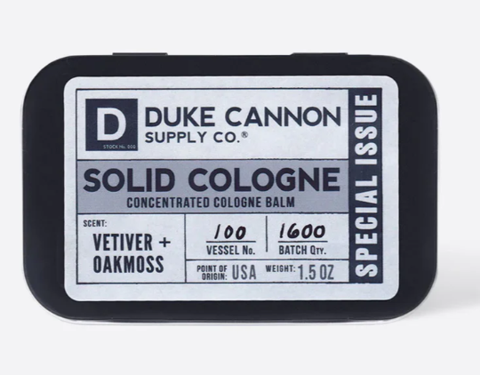 DUKE CANNON SUPPLY CO. - SOLID COLOGNE - ASSORTED