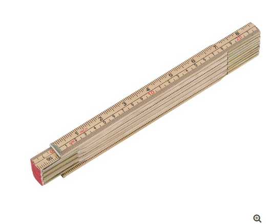 COLE WHEELER FOLDING WOODEN RULER