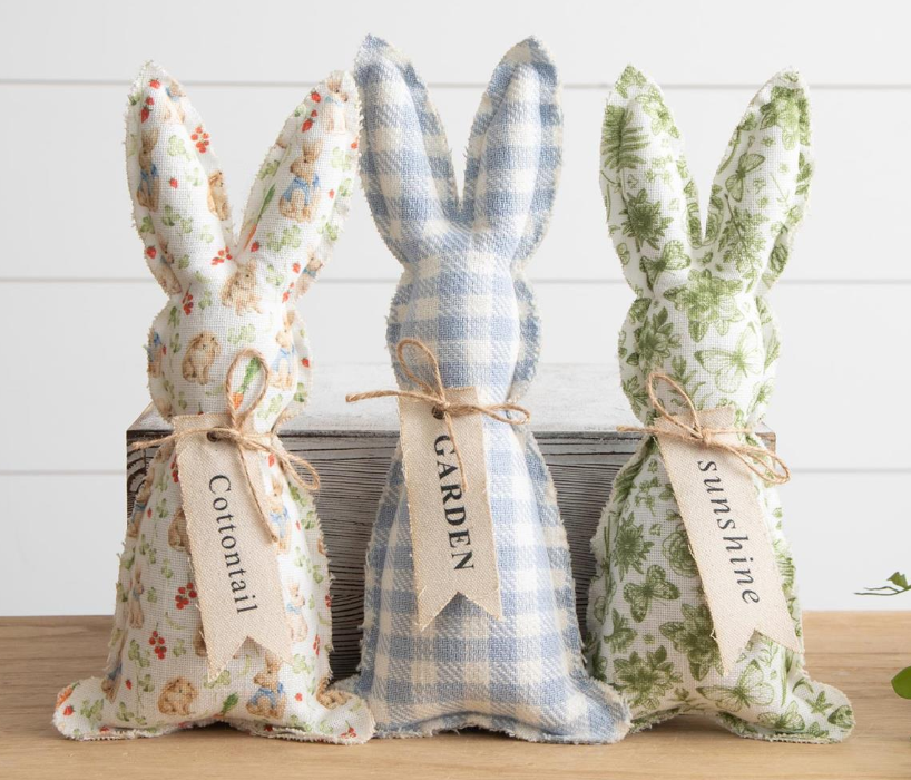 FABRIC BUNNIES - GARDEN FRIENDS - ASSORTED