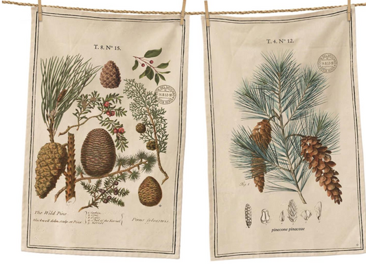 WINTER BOTANICAL TEA TOWELS - ASSORTED