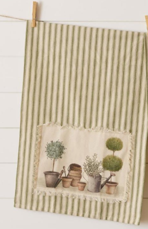 GARDENING TOOLS AND TOPIARIES TEA TOWELS - ASSORTED