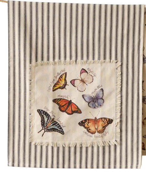 WATERCOLOR BUTTERFLY TEA TOWELS - ASSORTED