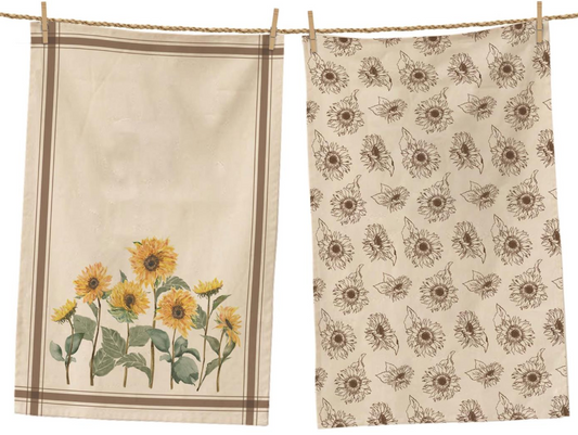 SUNFLOWER FIELD TEA TOWELS - ASSORTED
