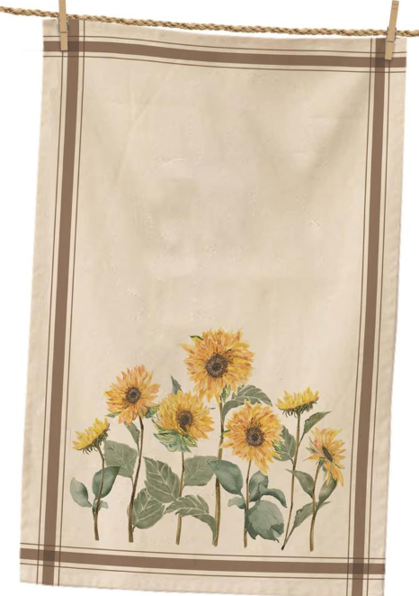 SUNFLOWER FIELD TEA TOWELS - ASSORTED