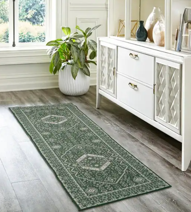BONO GREEN WASHABLE 20"x60" RUNNER