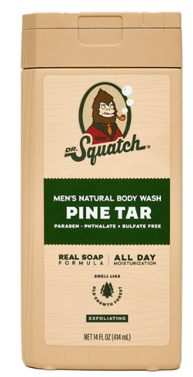DR SQUATCH PINE TAR 14oz. BODY WASH & EXFOLIATING BODY WASH