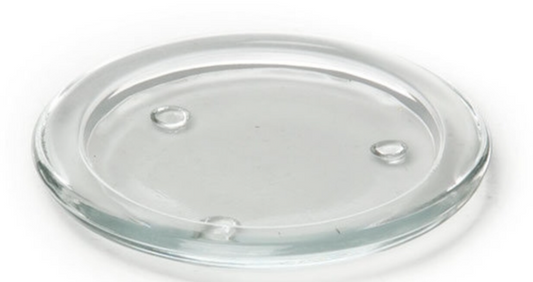 CLEAR GLASS CANDLE DISH 5 1/2"DIA.