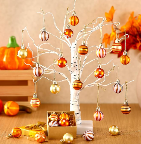FALL 1.18" SHATTERPROOF BALL ORNAMENTS - ASSORTED