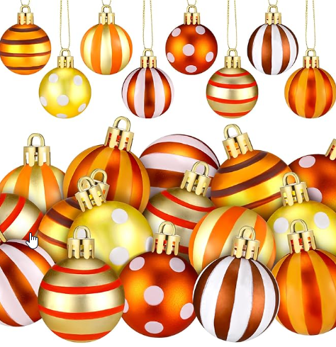 FALL 1.18" SHATTERPROOF BALL ORNAMENTS - ASSORTED