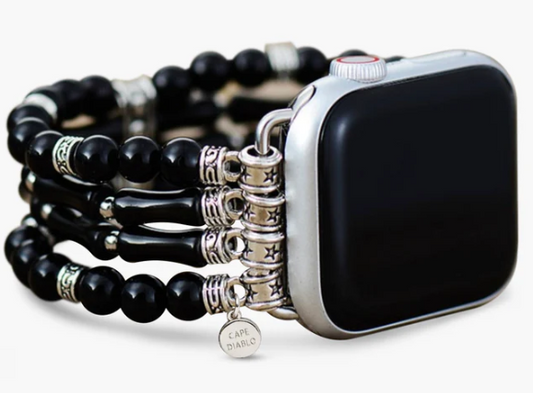 CAPE DIABLO APPLE WATCH STRAP MOONLIGHT AGATE STRETCH