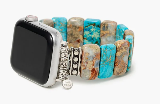 CAPE DIABLO APPLE WATCH STRAP COASTAL TURUOISE STRETCH