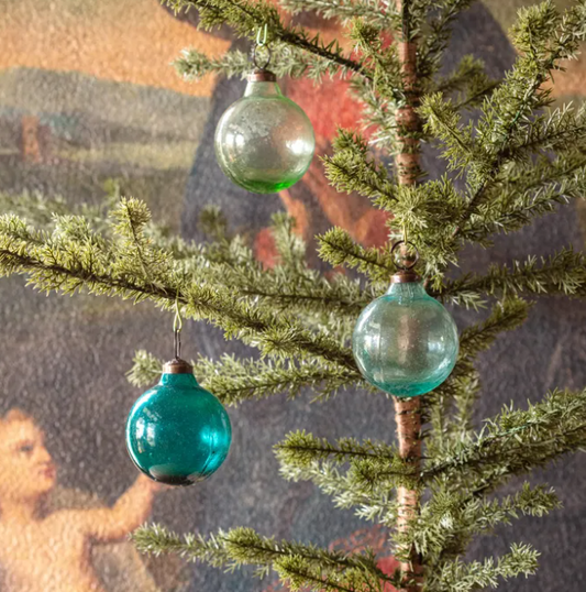 RECYCLED GLASS ORNAMENTS - ASSORTED  3" x 3" x 3.5"