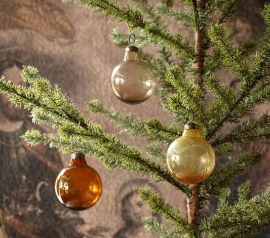 RECYCLED GLASS ORNAMENTS - ASSORTED  3" x 3" x 3.5"