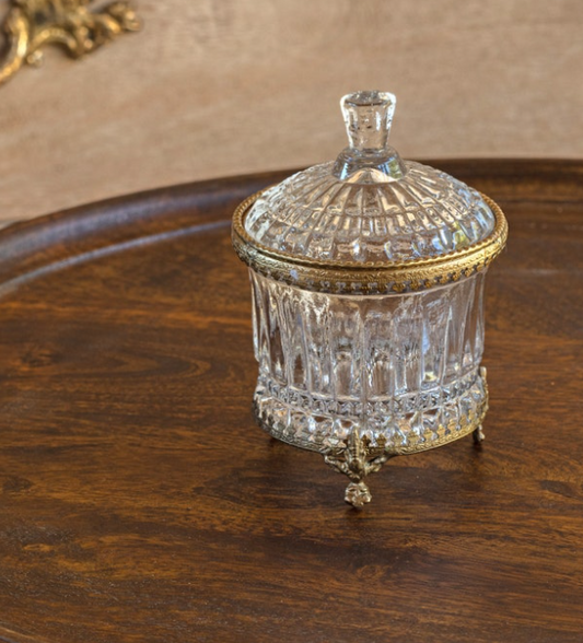 ANTIQUE GOLD PETITE VANITY JAR