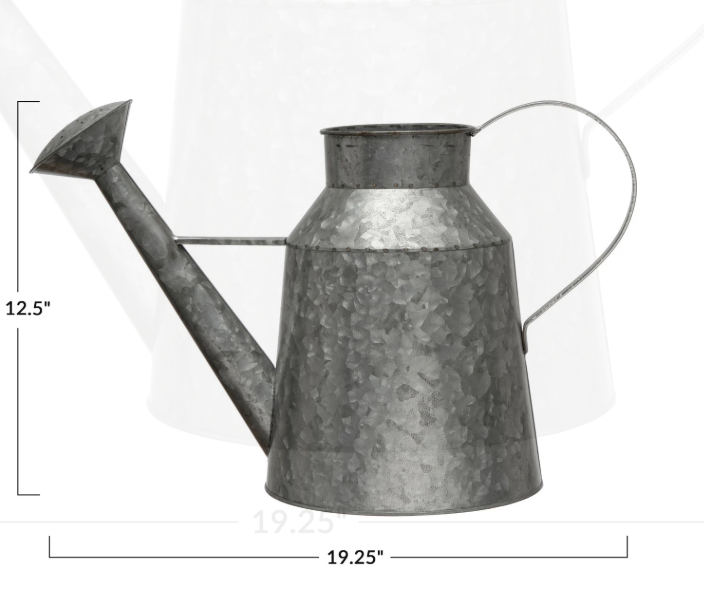 16 1/2 QUART GALVANIZED METAL WATERING CAN