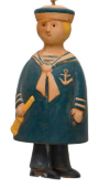 HAND-PAINTED STONEWARE NAUTICAL BELLS - ASSORTED