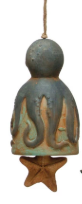 HAND-PAINTED STONEWARE NAUTICAL BELLS - ASSORTED