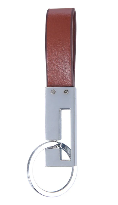 MAD MAN BROWN LEATHER KEY FOB